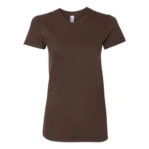 American Apparel Women's Brown Fine Jersey Short Sleeve T-Shirt