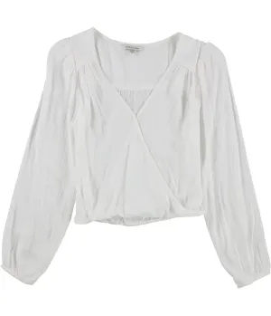American Eagle Womens Solid Crop Top Blouse, TW1