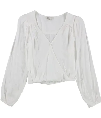 American Eagle Womens Solid Crop Top Blouse, TW1