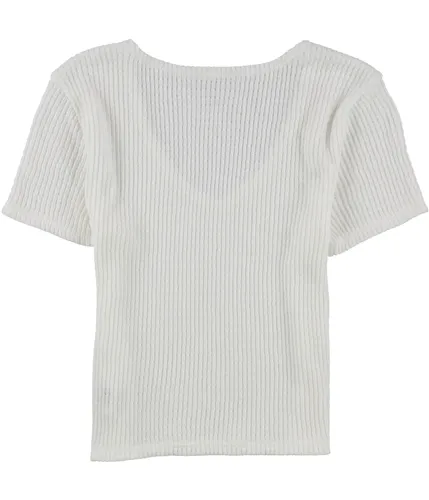 American Eagle Womens Solid Crop Top Blouse, TW4