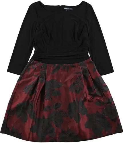 American Living Womens Floral Fit & Flare Dress, TW2