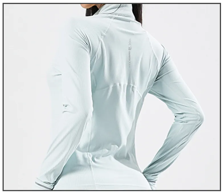 Anniou Unisex Half-zip Long-sleeved Sports Sweatshirt