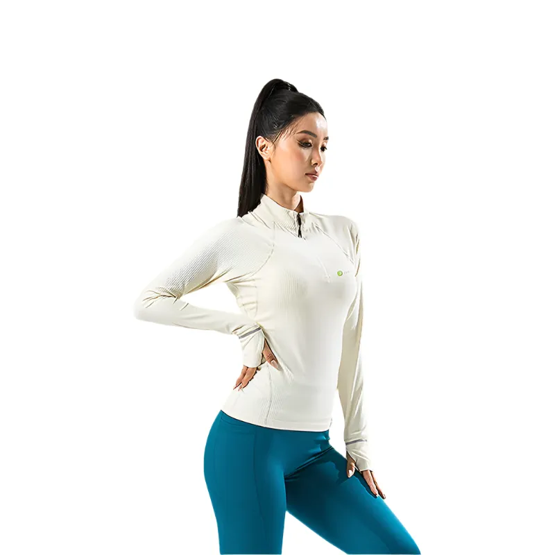 Anniou Unisex Half-zip Long-sleeved Sports Sweatshirt
