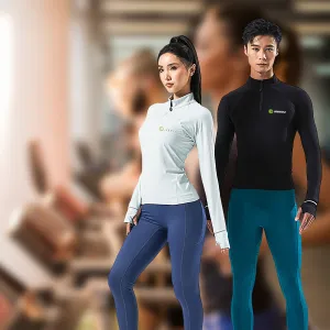Anniou Unisex Half-zip Long-sleeved Sports Sweatshirt
