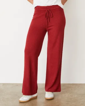 Boucle Knit Crop Straight Leg Pant Durable Chainstitch Airflow Optimized Weave