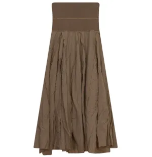 Modern Combo Tailored Cut Red Myth Mocha Gauze Godet Maxi SB2CM7751SL