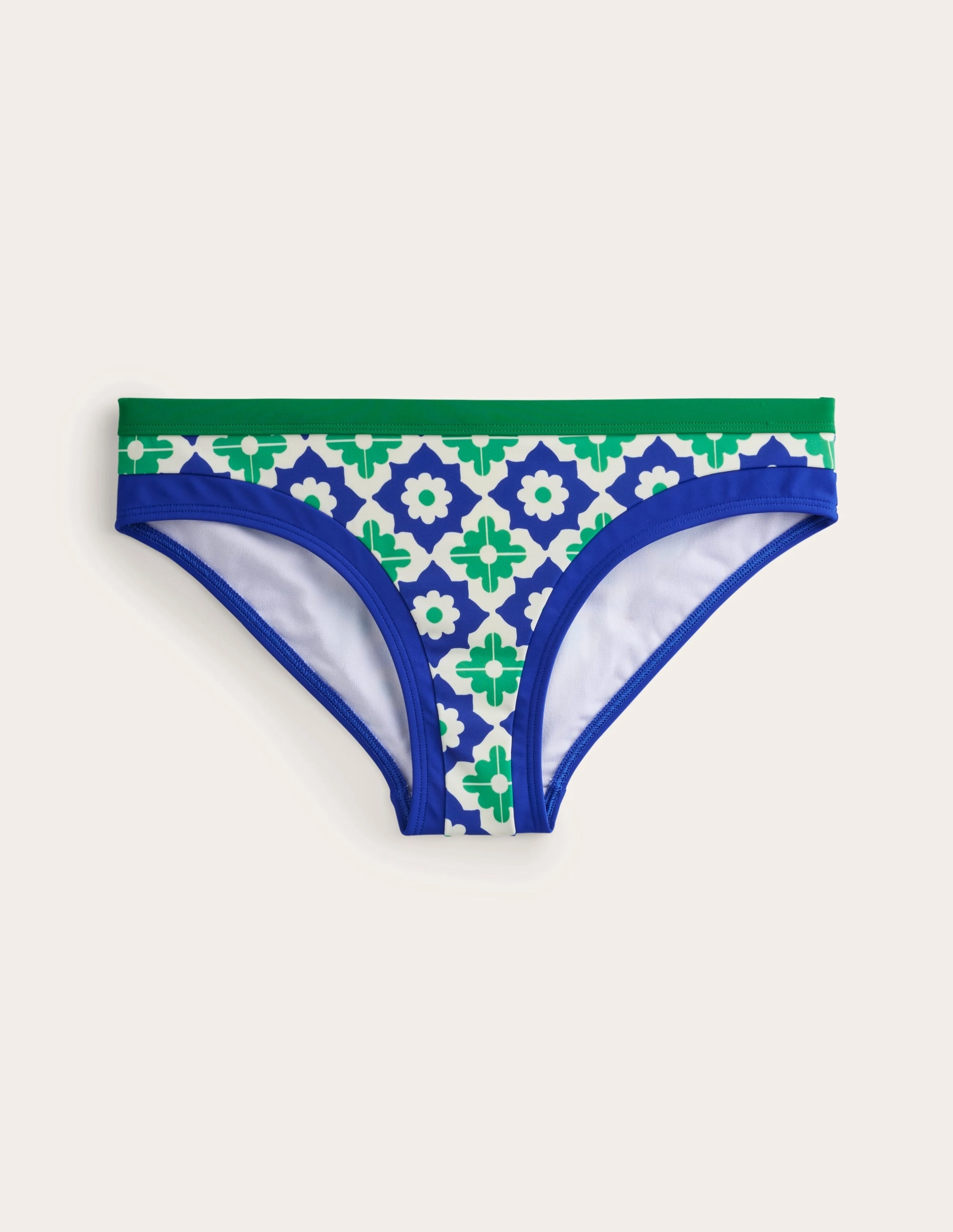 Wicking Liner Santorini Bikini Bottoms-Surf The Web, Geometric Stamp
