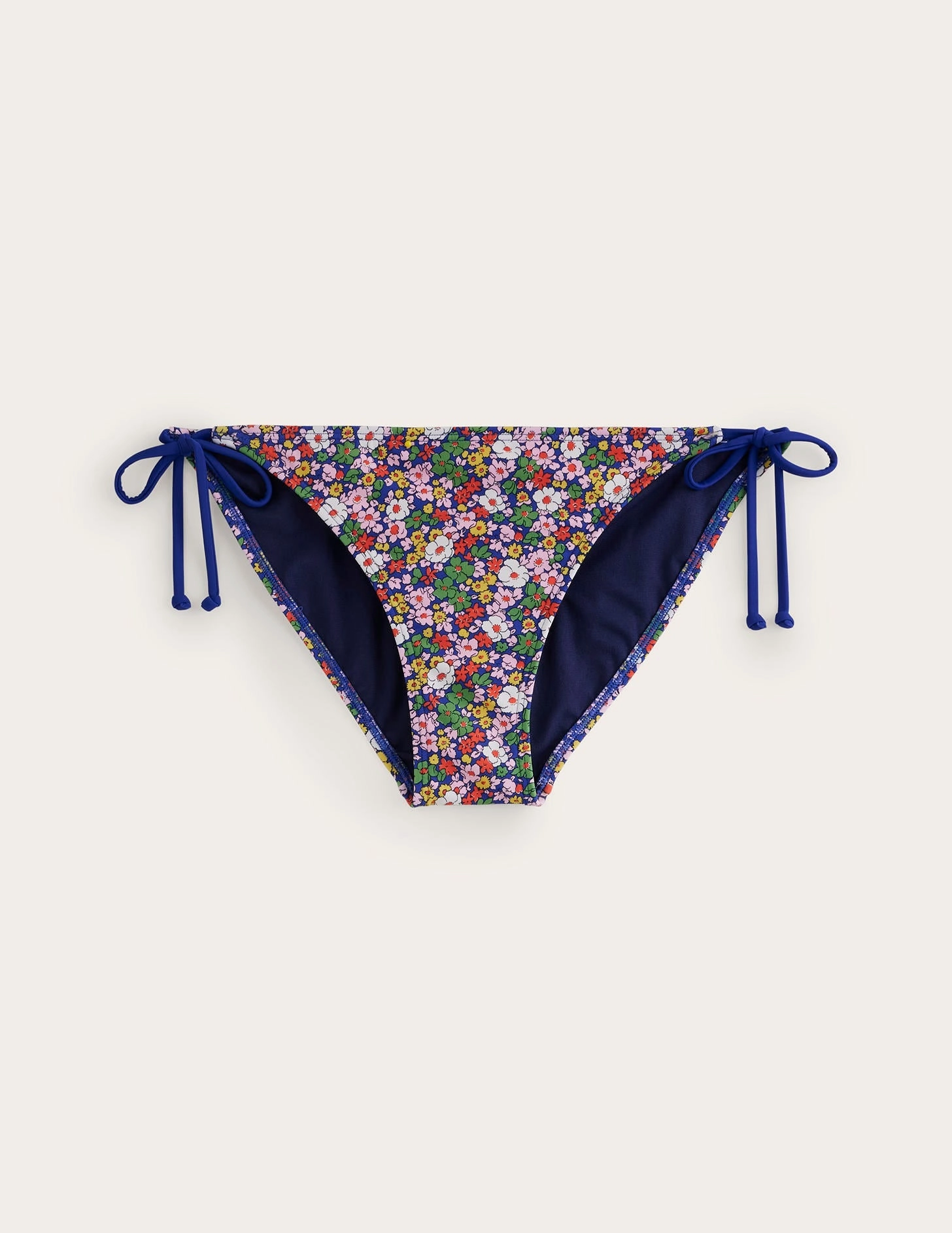 Thermoregulating Fabric Ocean Holiday Symi String Bikini Bottoms-Multi, Botanical Bud