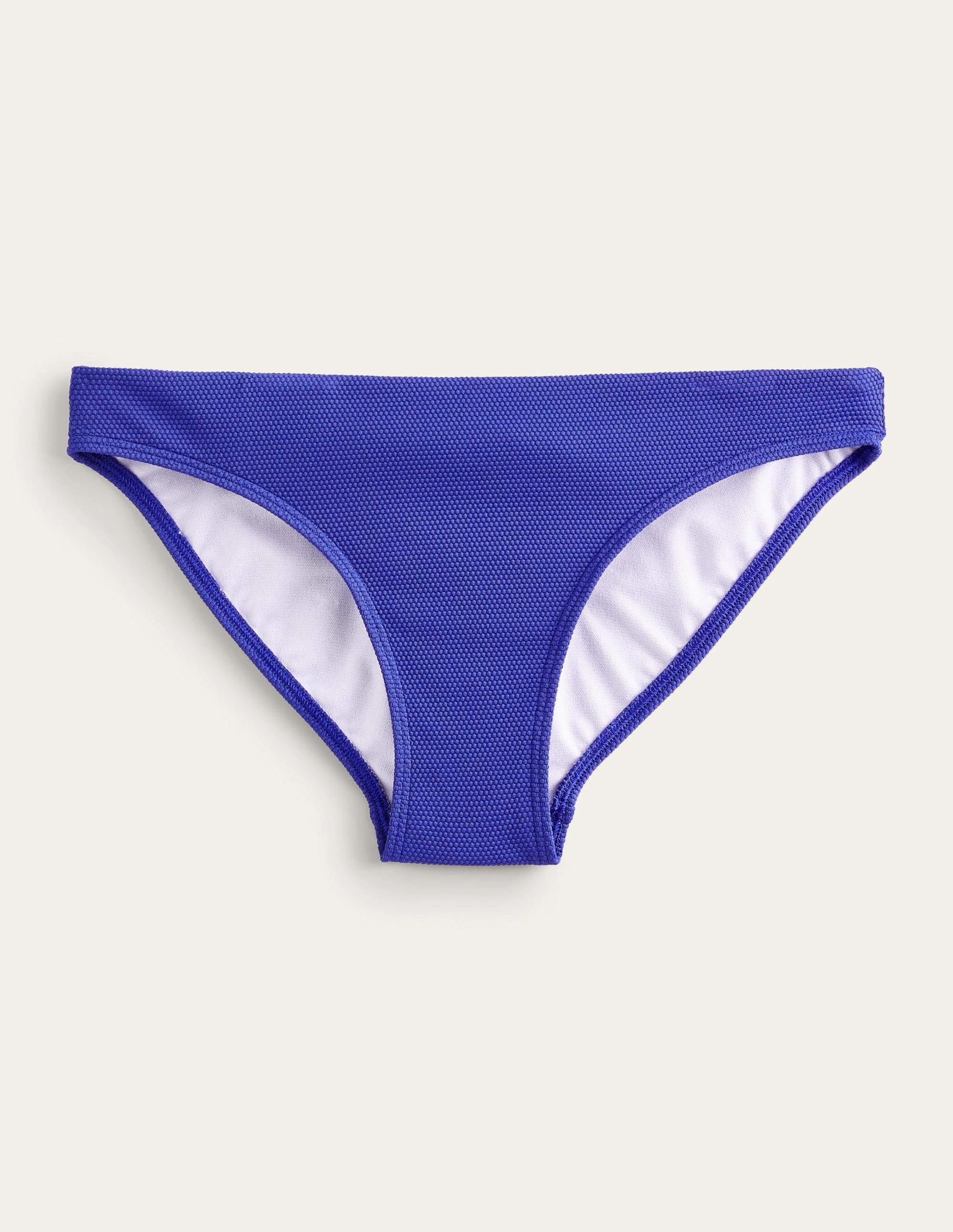 Arezzo Texture Bikini Bottoms-Cobalt Honeycomb Adjustable Hook Closure