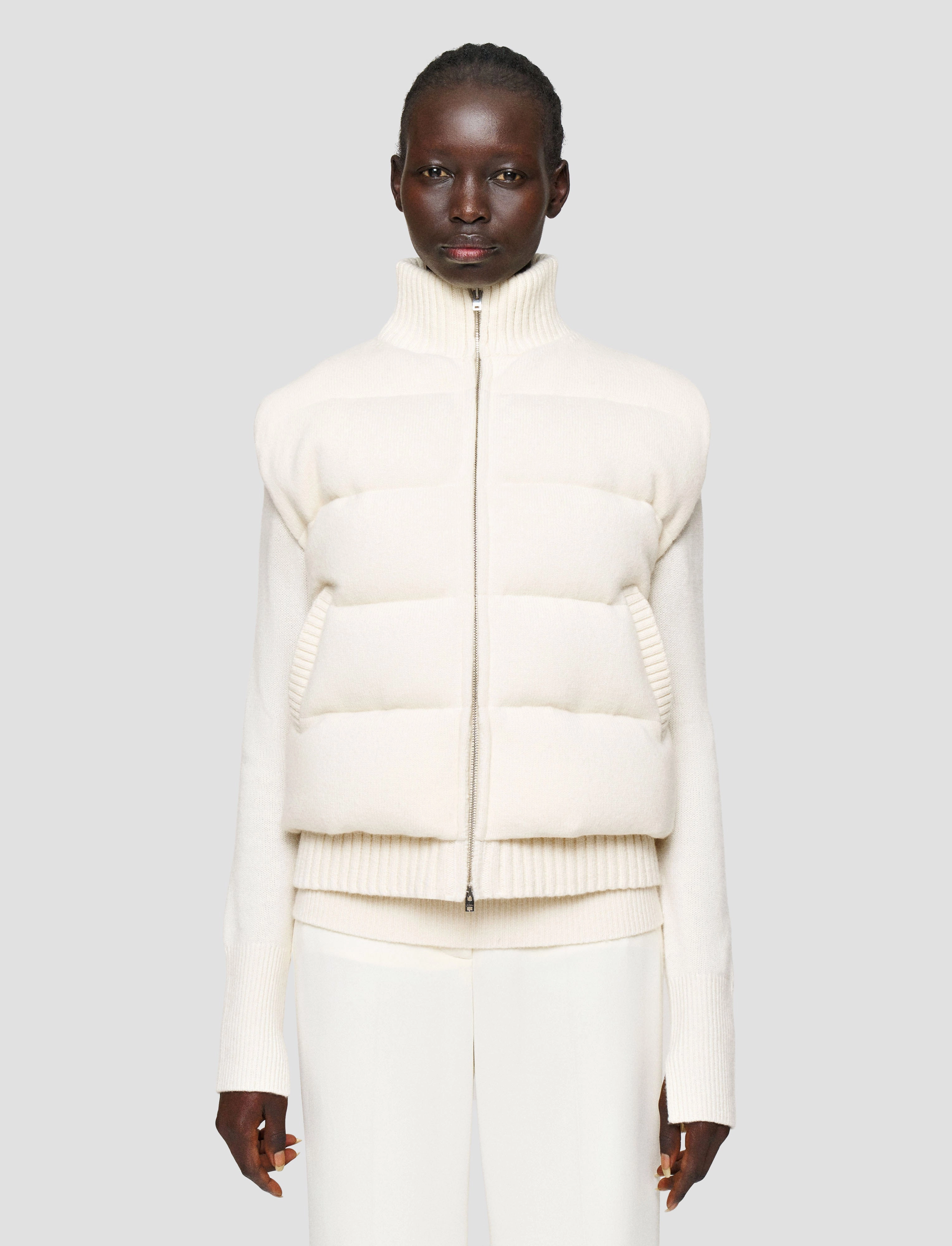 Knitted Down Puffer Gilet Hairspray