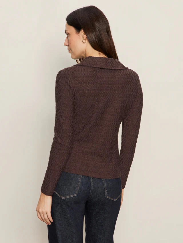 Four Way Stretch Sanctuary Textured Knit Dreamgirl Top in Semi Sweet