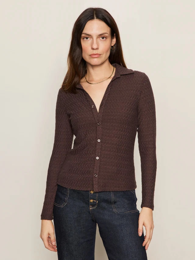 FeatherlightConstruction Sanctuary Textured Knit Dreamgirl Top in Semi Sweet