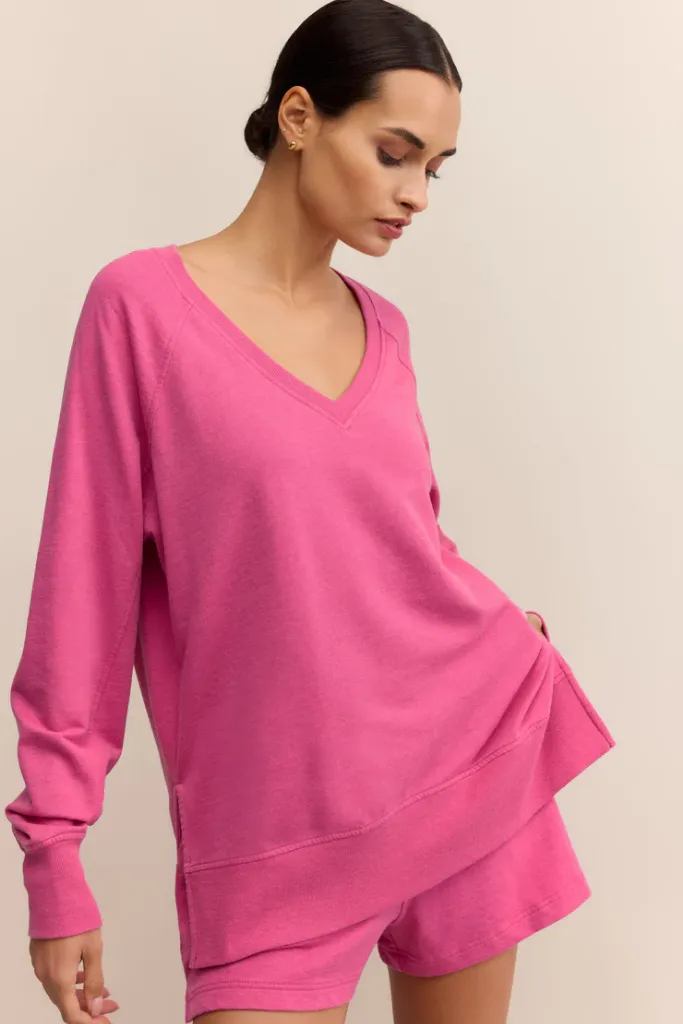 Modern V Neck Weekender in Island Pink by Z Supply UltraFineMesh