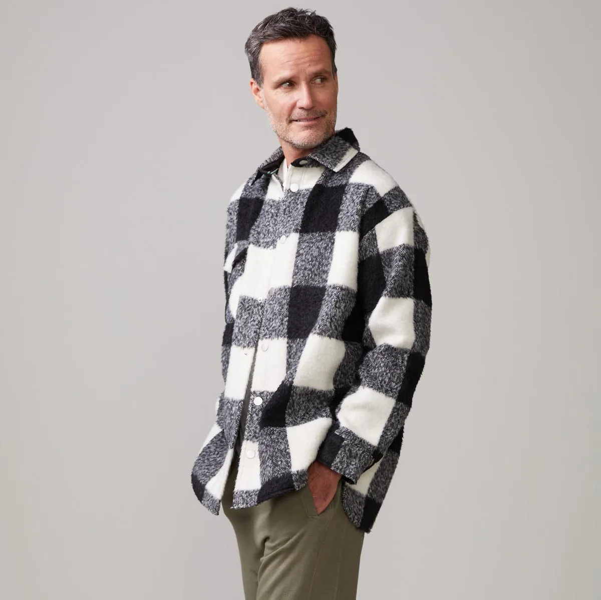 Plaid Flannel Shacket QuickPackFoldableDesign LongSleeve