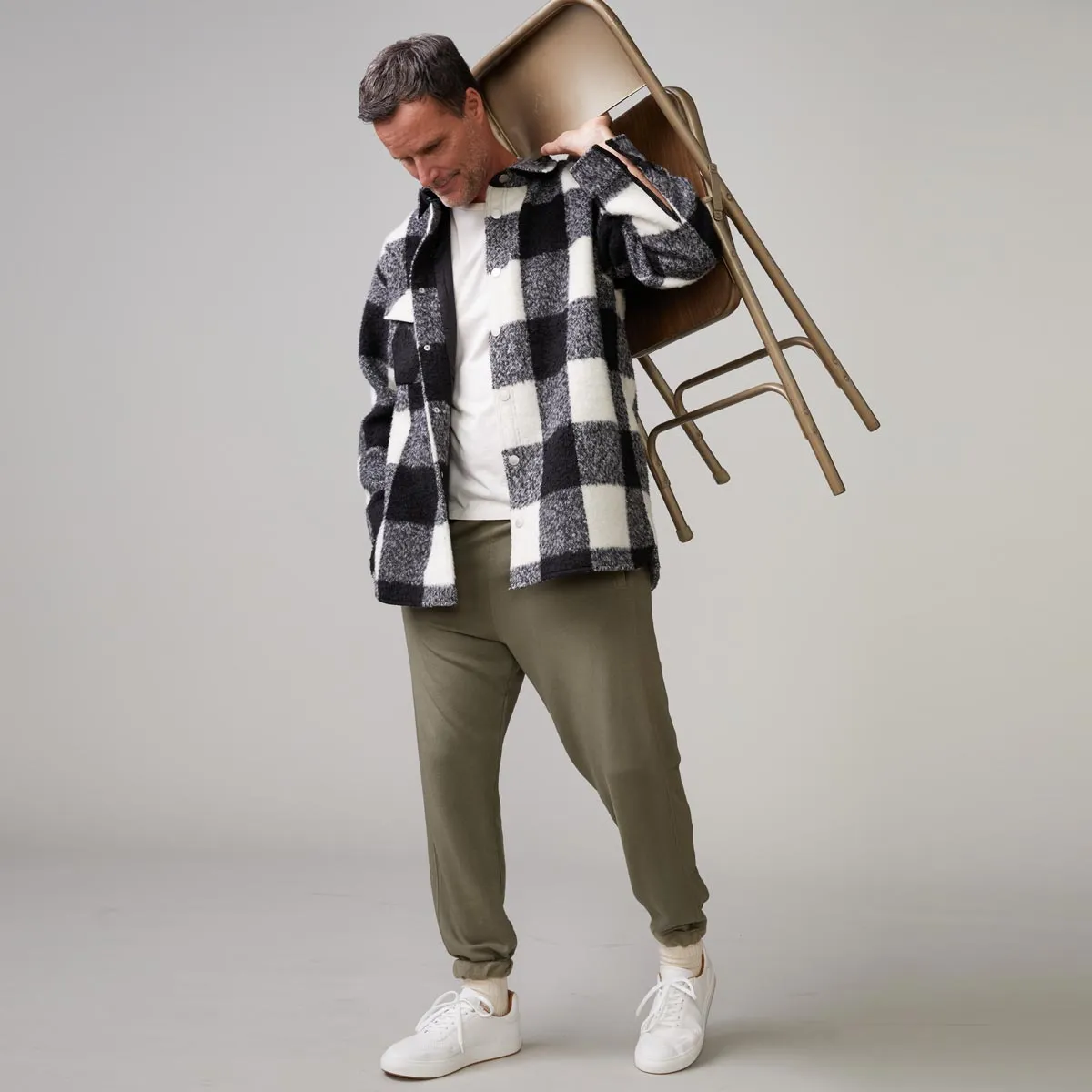 Plaid Flannel Shacket Multi Pocket Functional Design Contemporary Cut