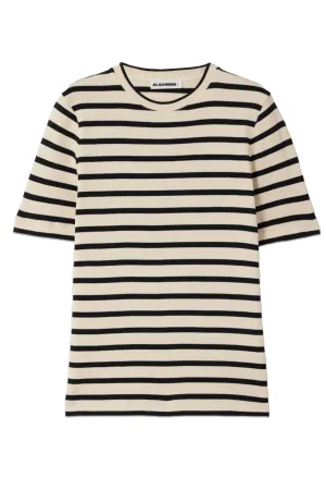 Appliquéd Striped Cotton-Jersey T-Shirt