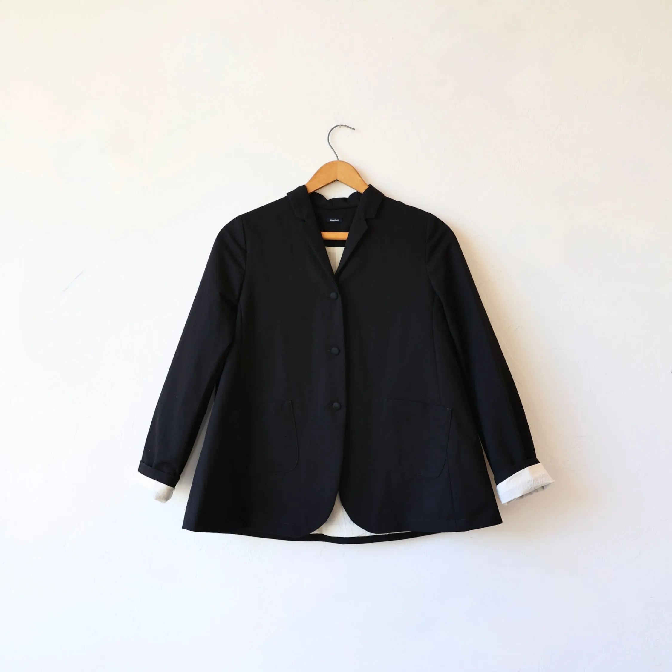 Apuntob Cotton Blend Twill Jacket - Black