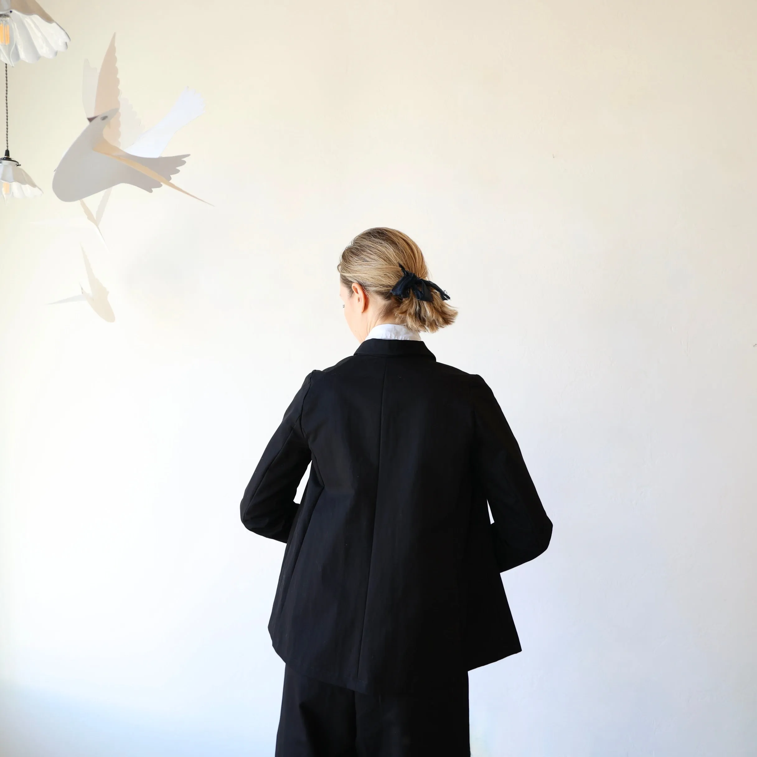 Apuntob Cotton Blend Twill Jacket - Black