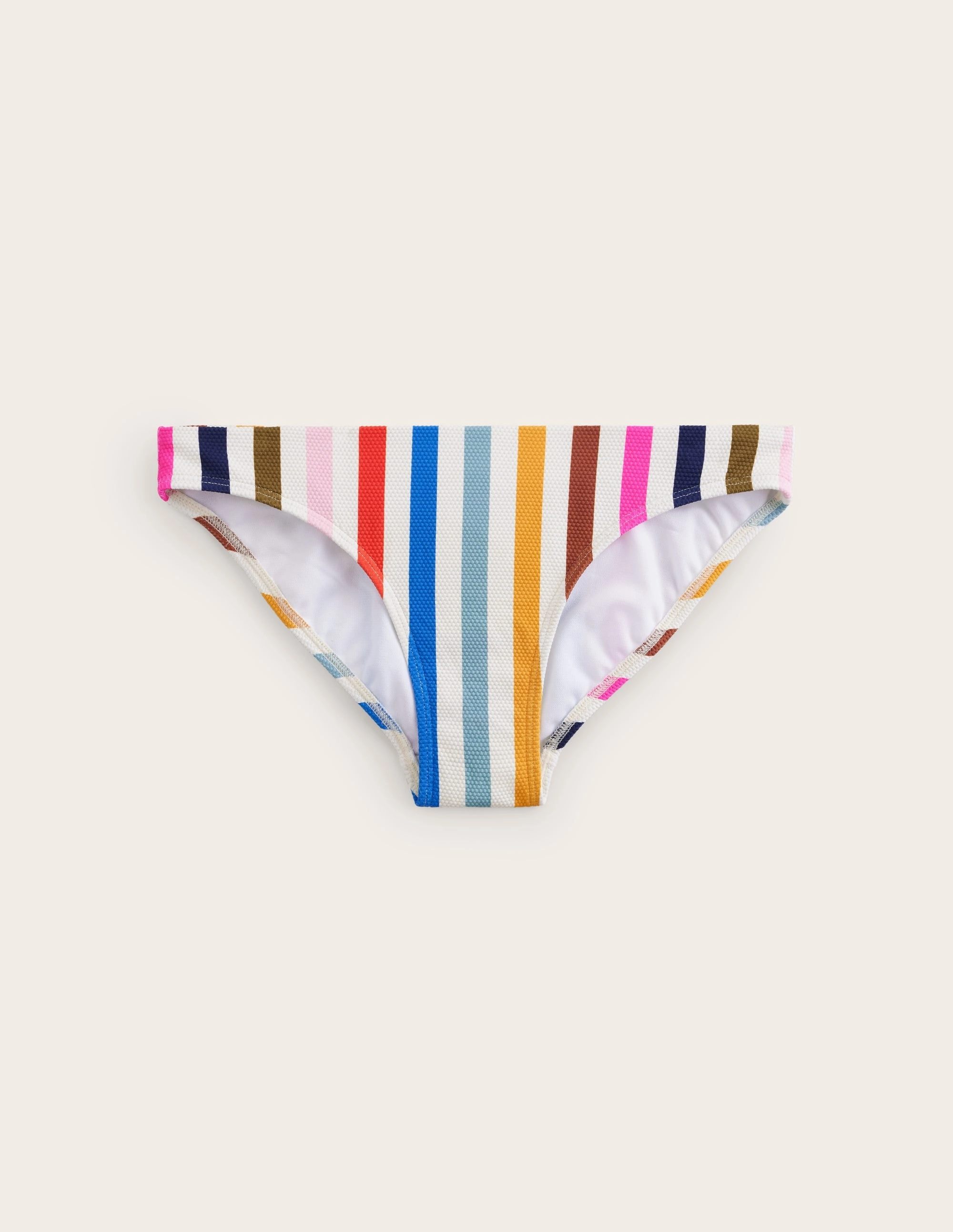 Confidence-Boosting Arezzo Texture Bikini Bottoms-Multi Stripe