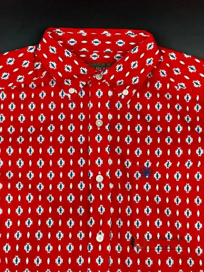 ARIAT DECKER BEACON RED SHIRT SLEEVE SHIRT