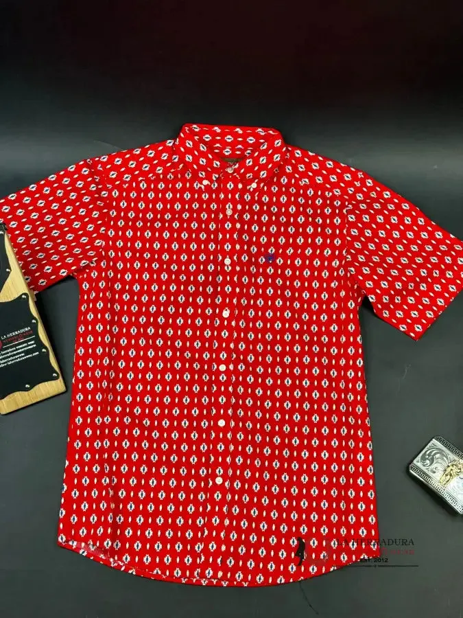 ARIAT DECKER BEACON RED SHIRT SLEEVE SHIRT