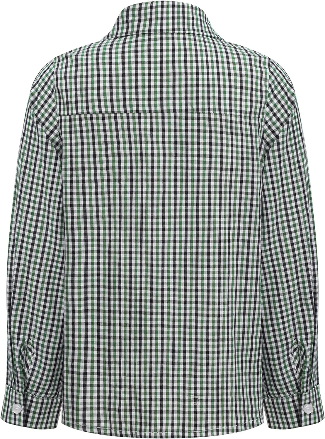 Arshiner Boy's Plaid Button Down Shirt Long Sleeve Roll Up Shirts