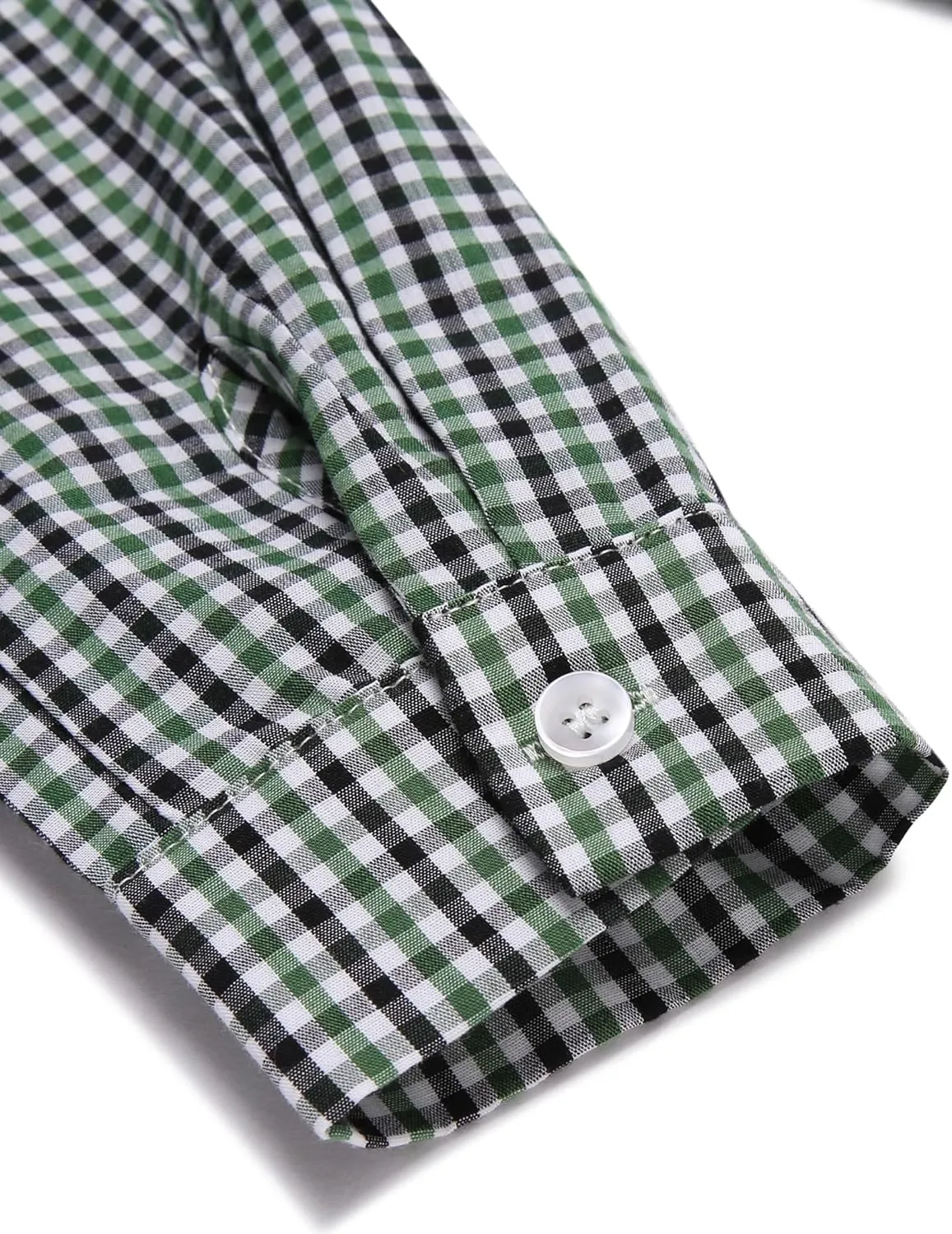 Arshiner Boy's Plaid Button Down Shirt Long Sleeve Roll Up Shirts