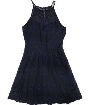 As U Wish Womens Lace Fit & Flare Dress