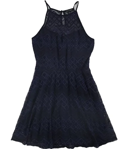 As U Wish Womens Lace Fit & Flare Dress