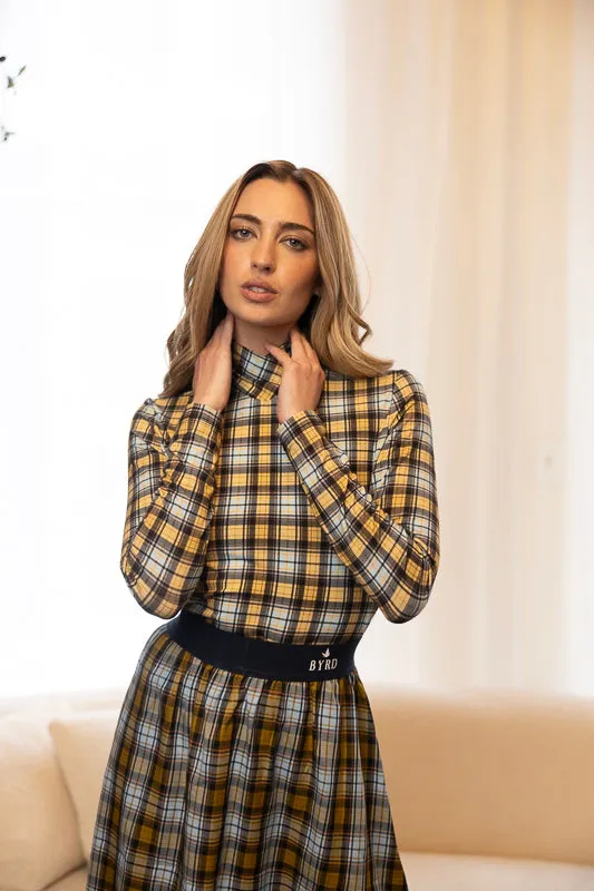 Ashley Plaid Skirt Cozy Movement Secure Closure