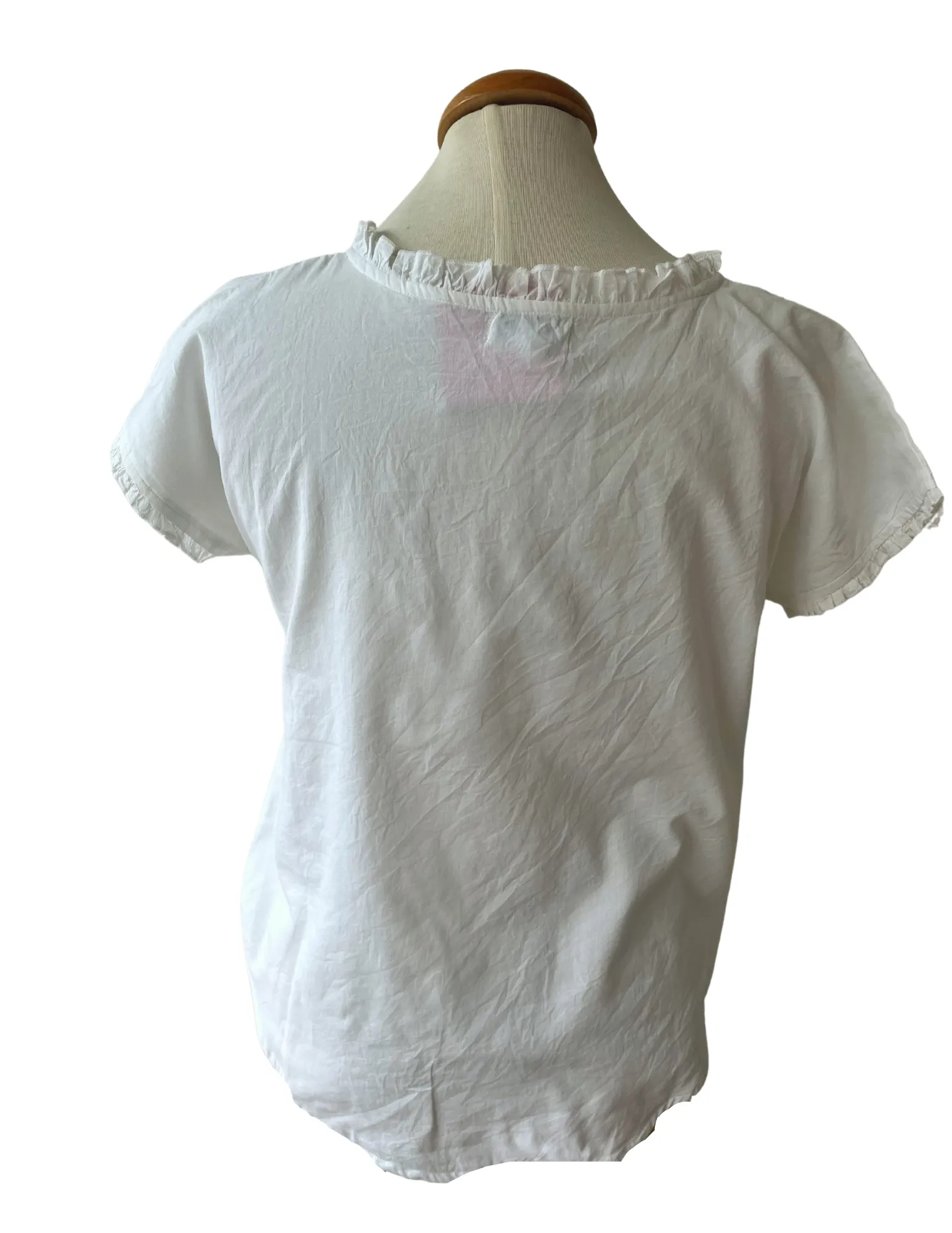 Roll Up Sleeve Design Kensington Top Solid White