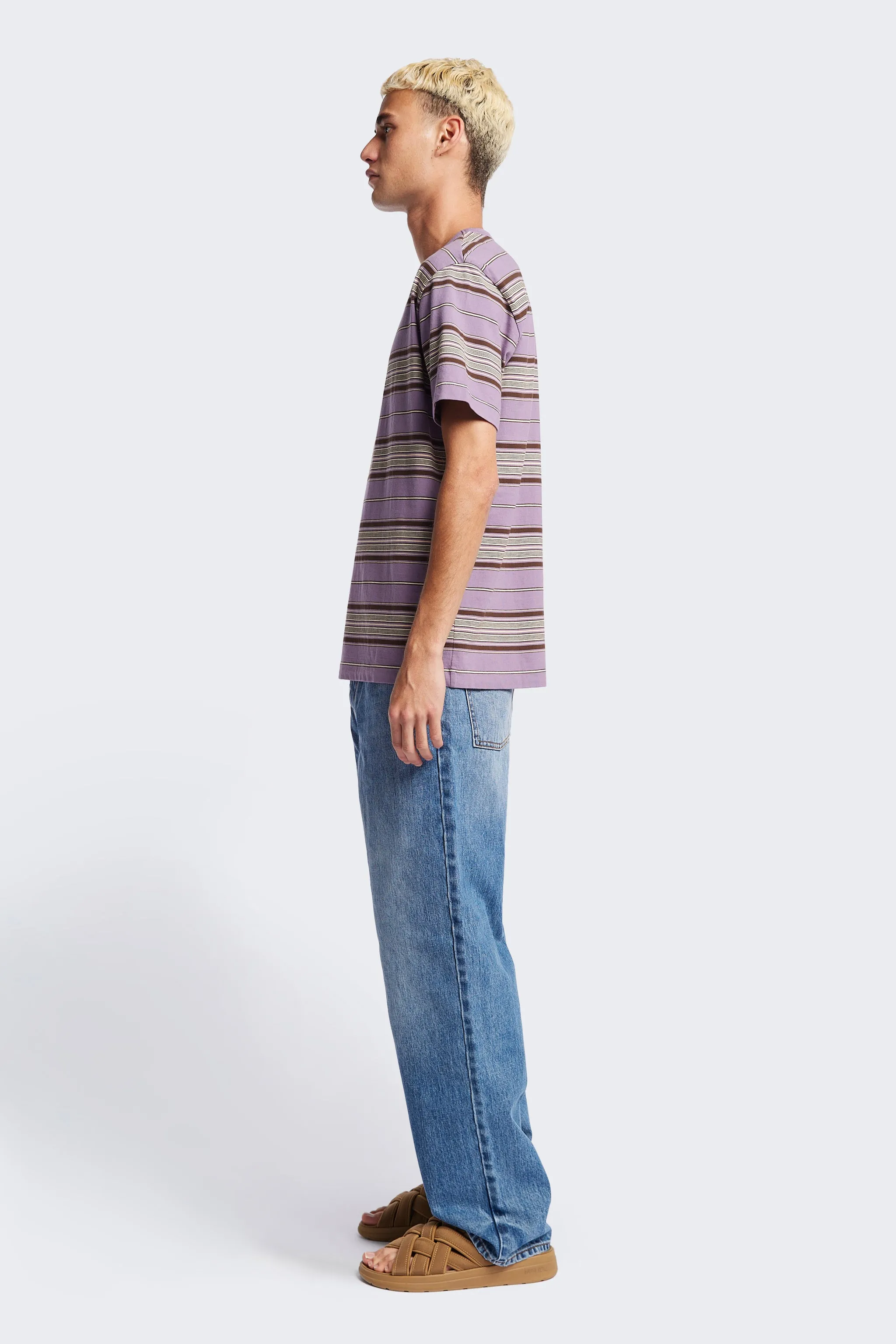 Attain T-Shirt Purple Stripe