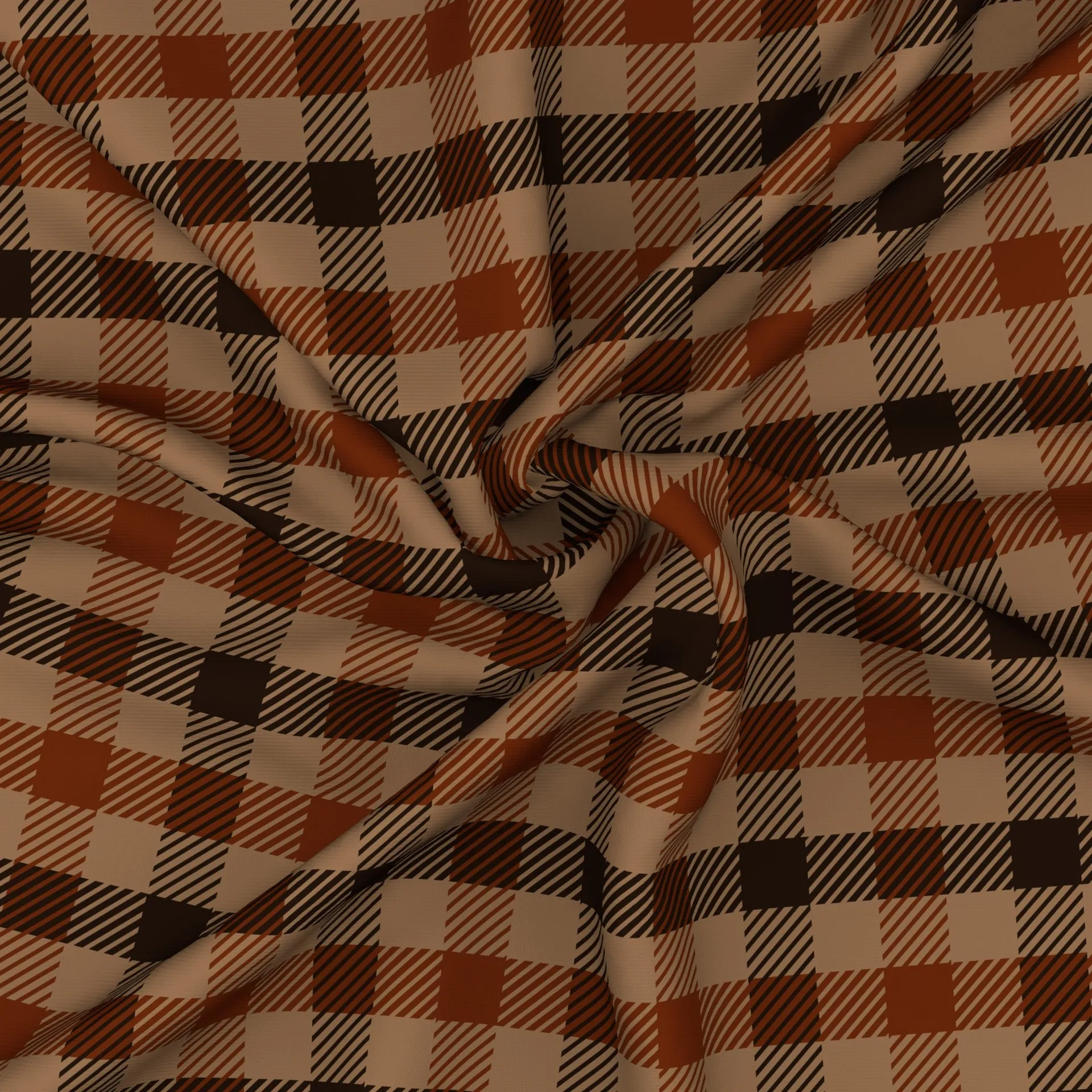 Autumn plaid twill, Brown and Rust color plaid, small plaid, shirt plaid, plaid with diagonal weave, Classsic plaid, Checker Plaid, checks, Camping, Outdoors, hiking