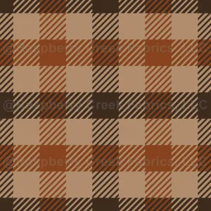 Autumn plaid twill, Brown and Rust color plaid, small plaid, shirt plaid, plaid with diagonal weave, Classsic plaid, Checker Plaid, checks, Camping, Outdoors, hiking