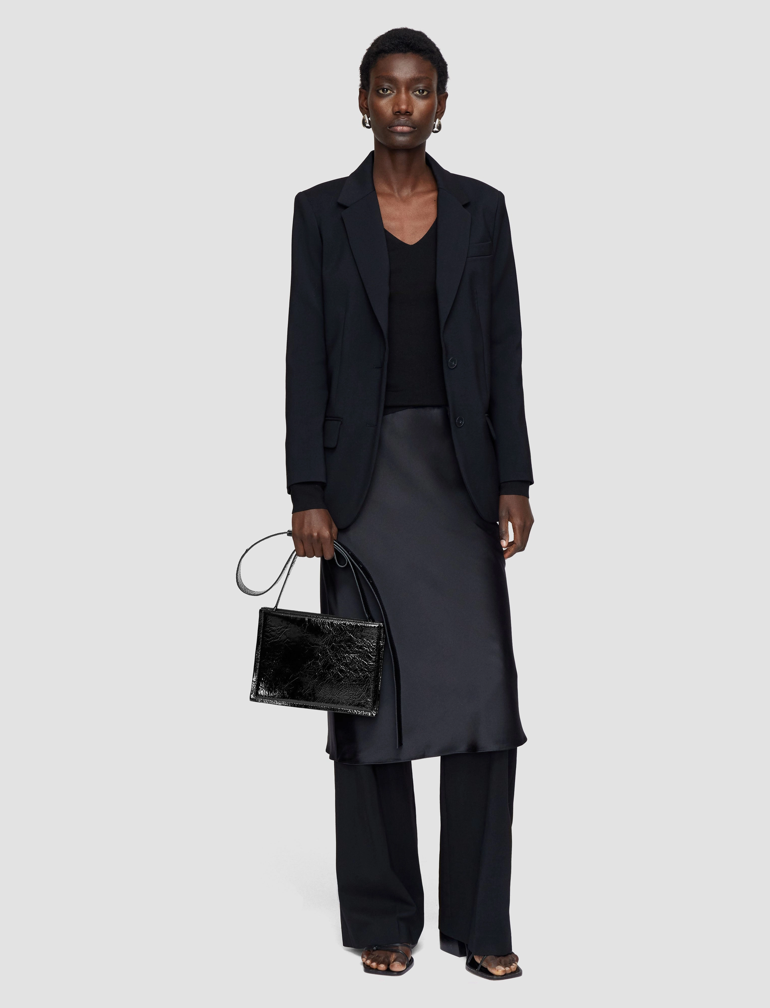 Tailoring Wool Stretch Jackie Jacket Container Chic Look