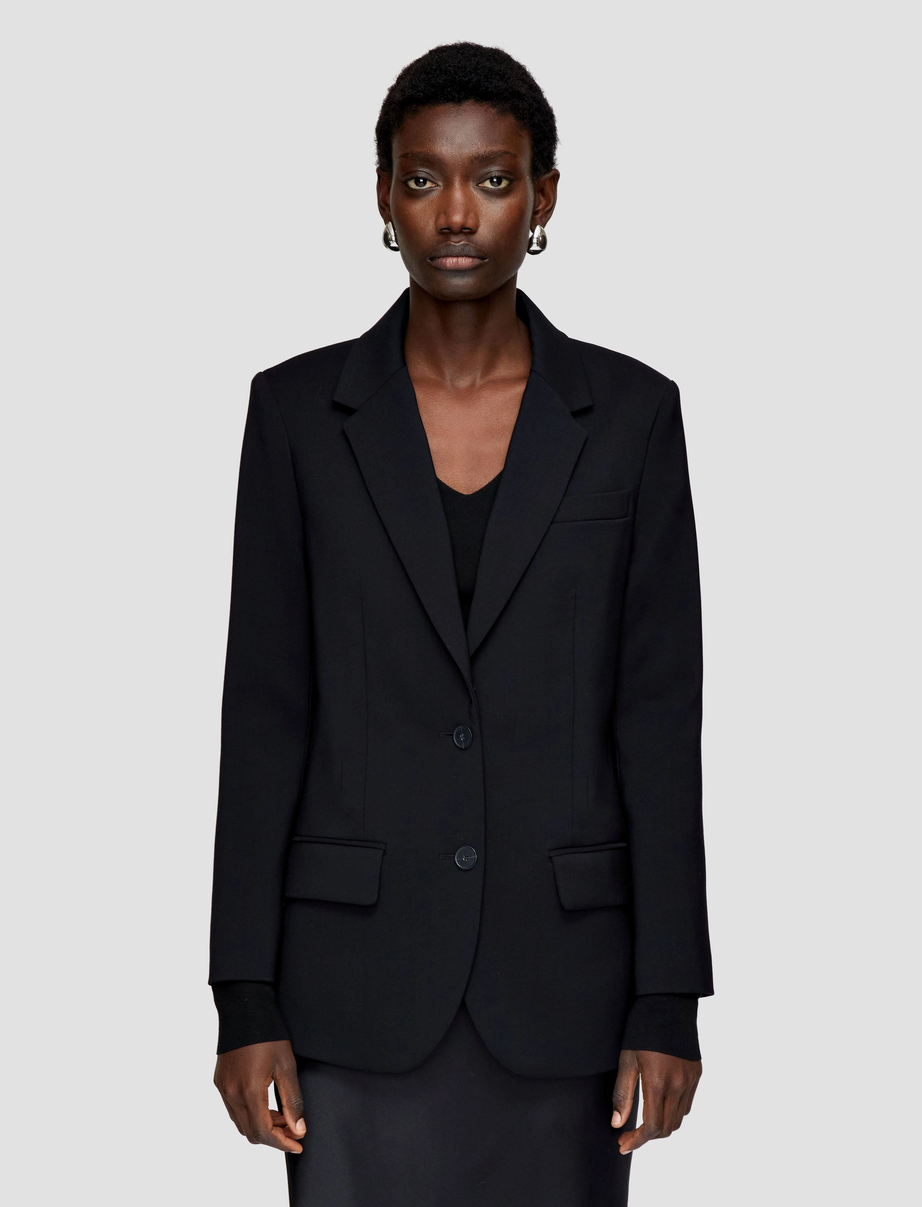 Individual-sports Comfortable-fit Tailoring Wool Stretch Jackie Jacket