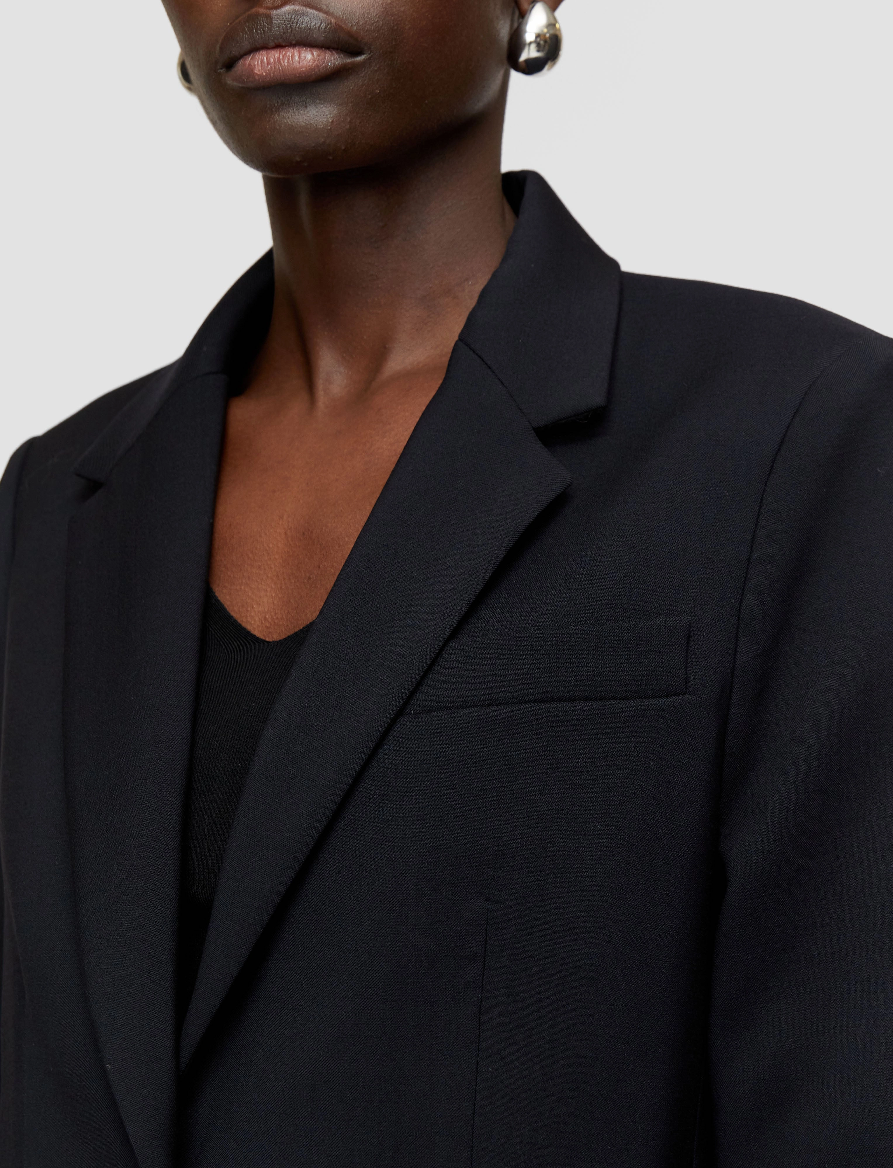 Tailoring Wool Stretch Jackie Jacket Ergonomic Design