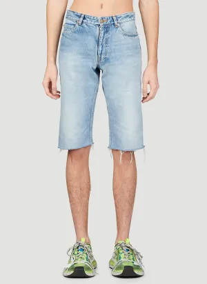 Balenciaga Slim Fit Denim Shorts