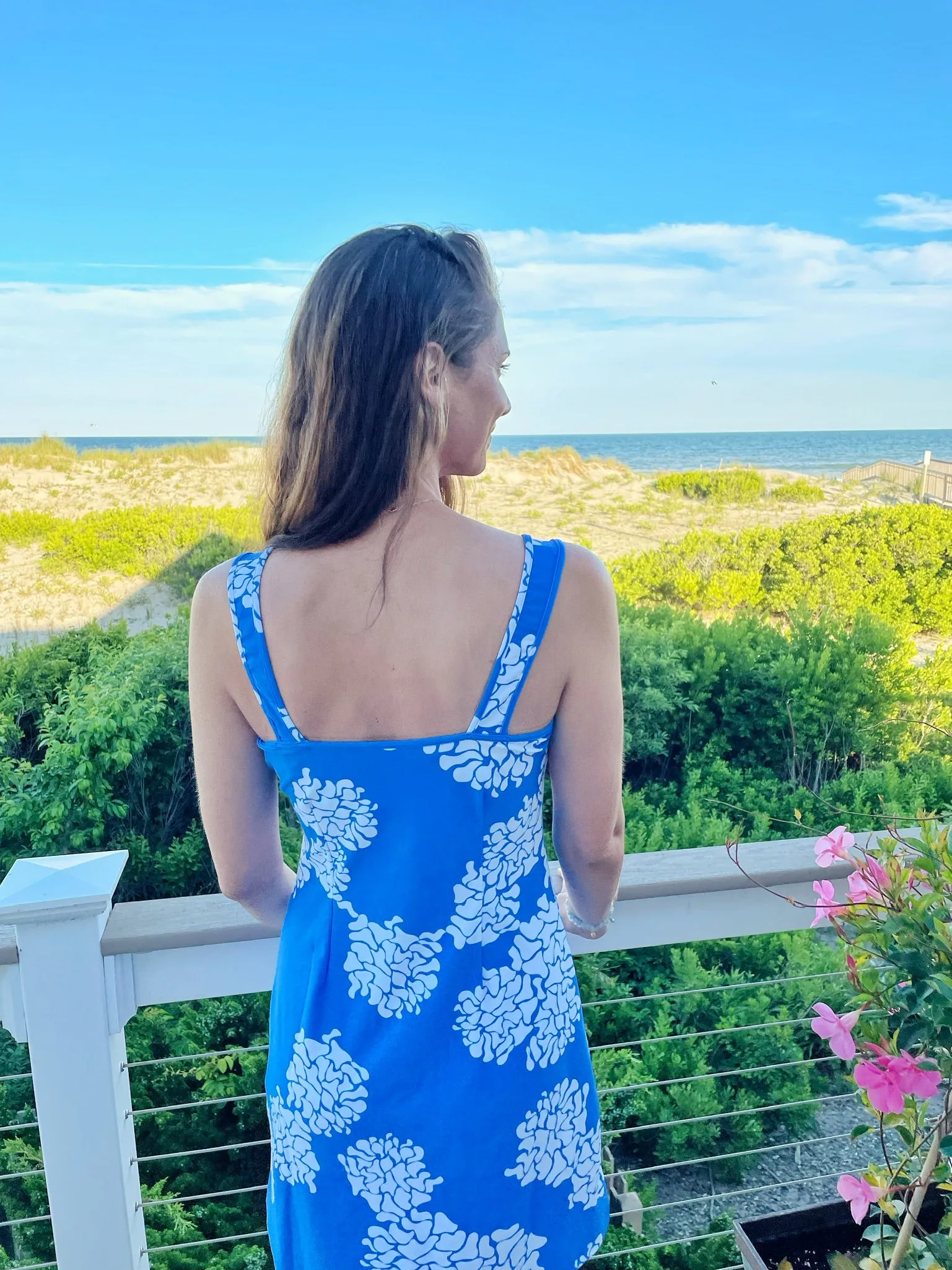 Bali Tank Dress Geranium/White Sophisticated Tailoring Tailored-fit