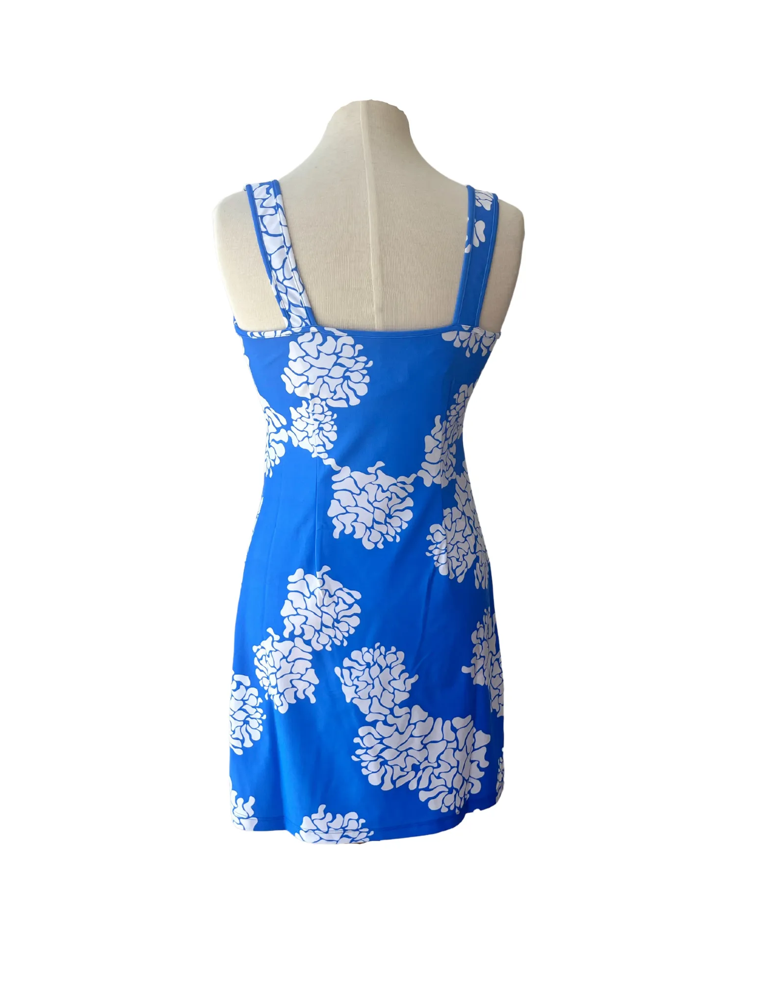 Luxury Feel Scandi Light Bali Tank Dress Geranium/White