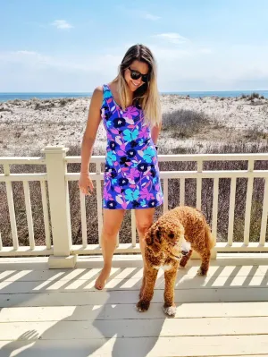 Bali Tank Dress Jungle Flower Saturated Hue