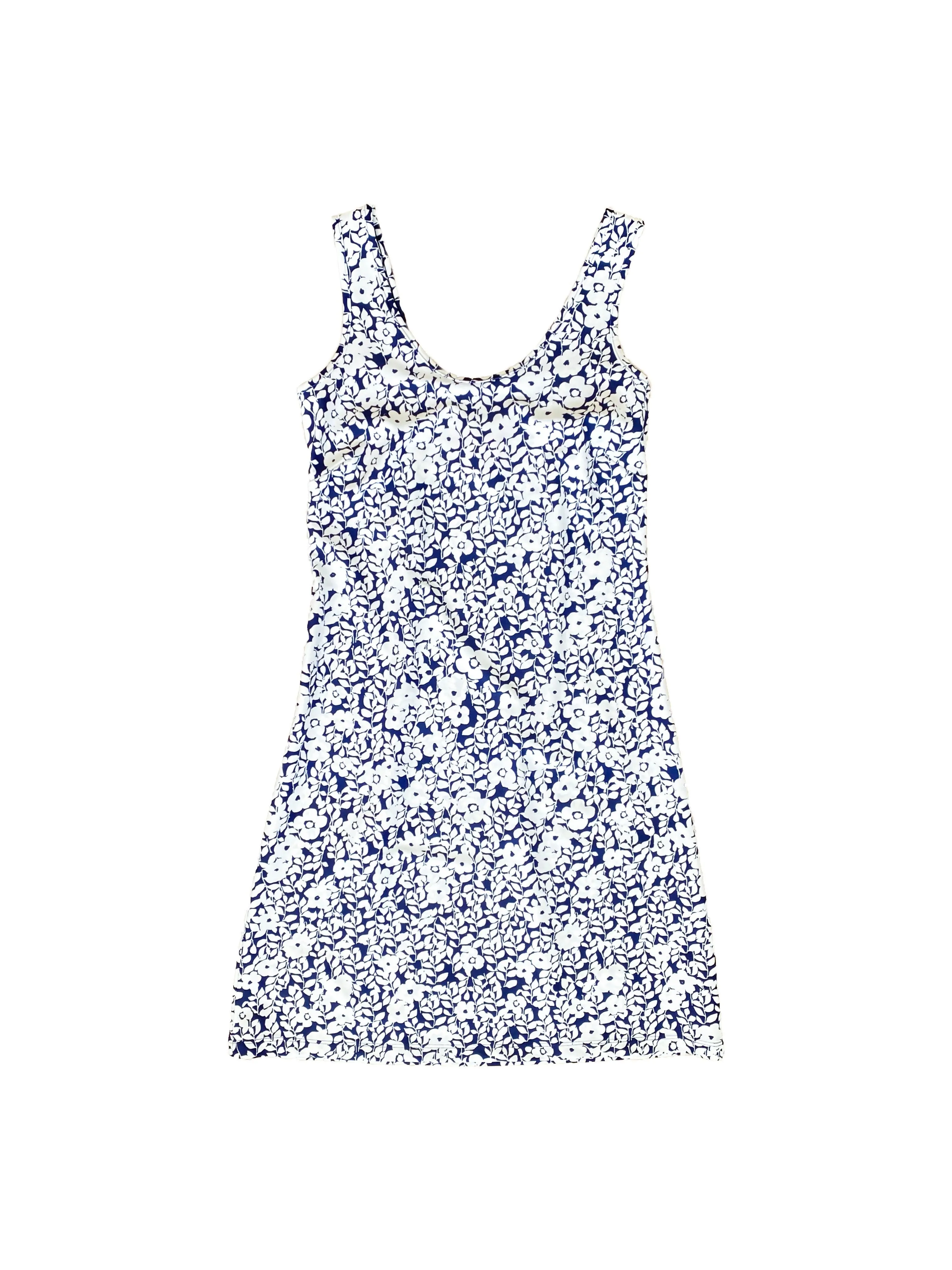 Cozy Comfort Bali Tank Dress Rosa Rugosa Navy