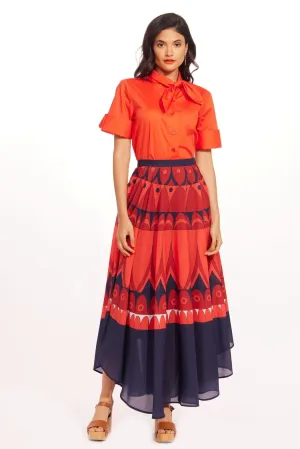 Light Mood Sustainable Innovation Sinead Maxi skirt - Neptune