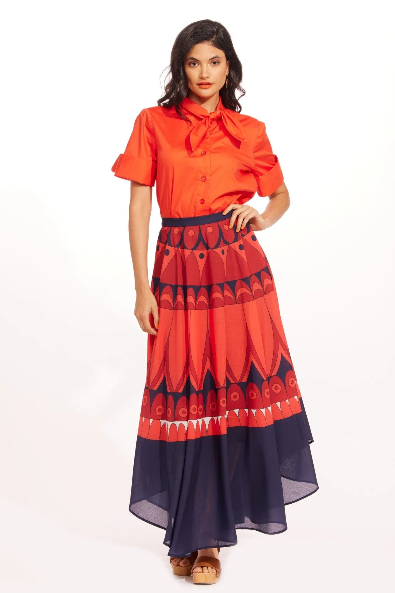 Sinead Maxi skirt - Neptune Clean Finish Soft Texture