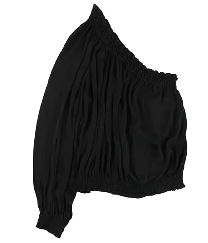 Bar Iii Womens Solid One Shoulder Blouse, TW1
