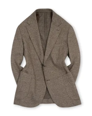 Barba Napoli - Brown/Beige Herringbone Sports Jacket 52