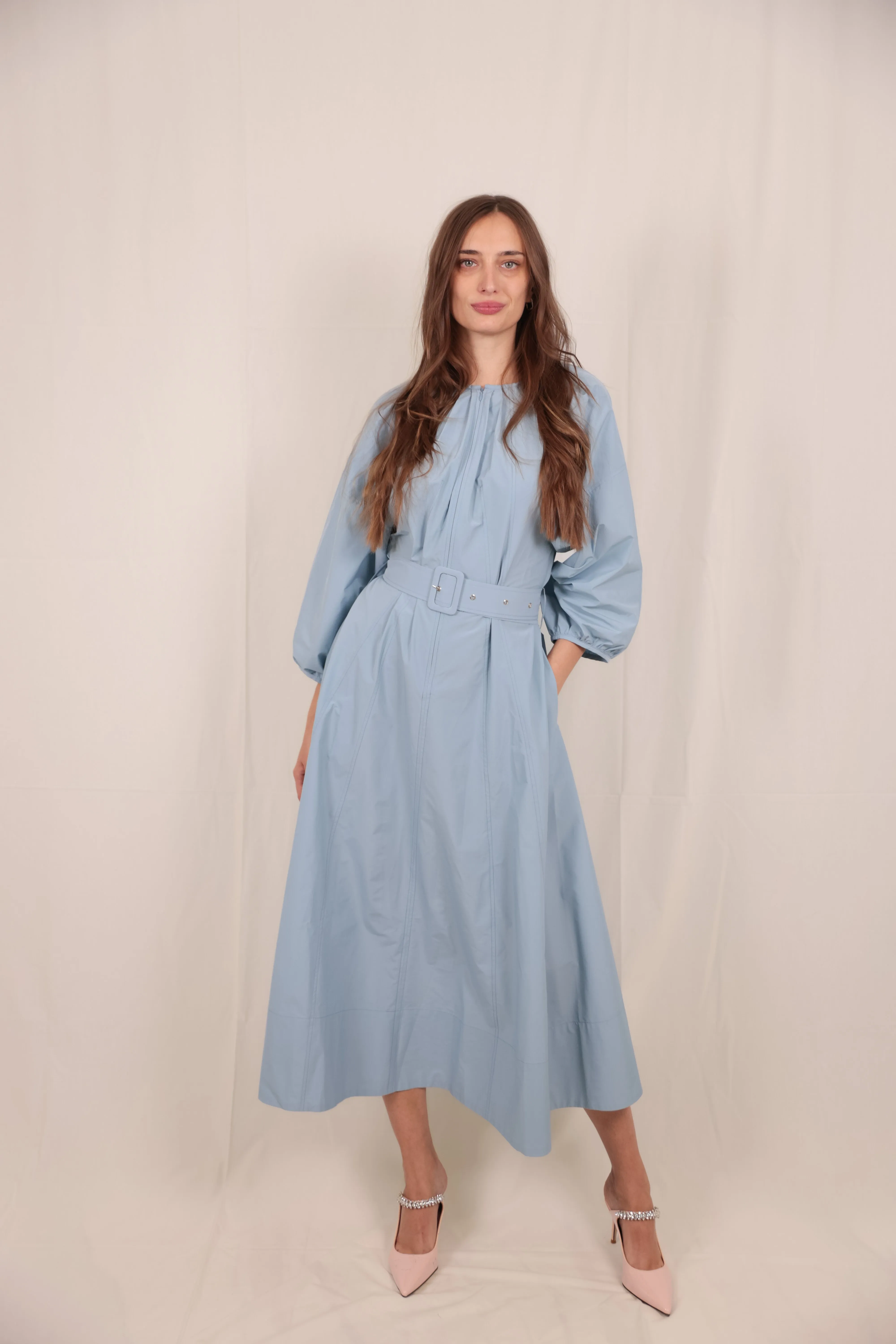 Allegra Dress Chic Waistband Skin Tone
