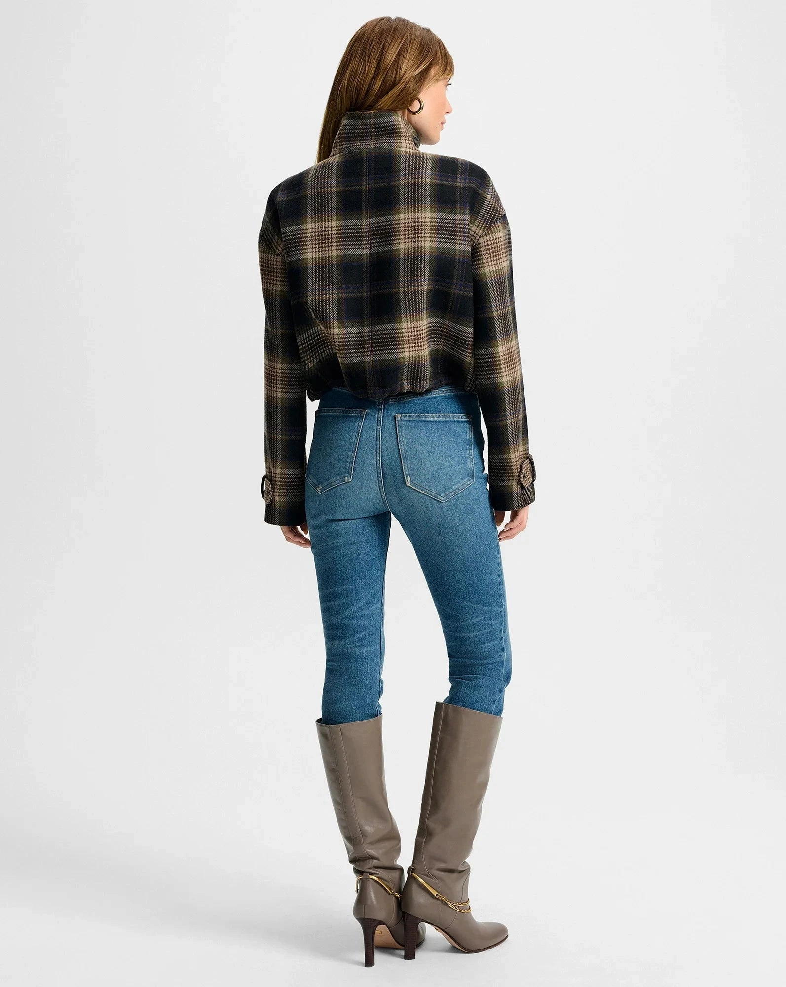 Multi Season Sporty Layer Bateman Plaid Jacket Black Multi