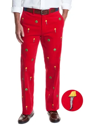 Beachcomber Corduroy Pant Crimson with Leg Lamp Long Wear