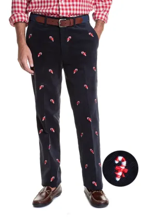 Functional Fashion Beachcomber Corduroy Pant Nantucket Navy with Candy Canes